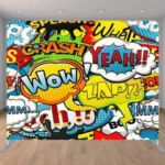 Comic Book Superhero Photo Booth Rental Backdrop Comic Book Superhero Photo Booth Rental Backdrop