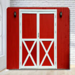 Red barn doors rustic photo booth backdrop Red barn doors rustic photo booth backdrop