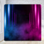 Smoky 3D Neon Tunnel Party Photo Booth Backdrop Smoky 3D Neon Tunnel Party Photo Booth Backdrop