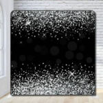 Black And White Sparkles Glitter Photo Booth Party Backdrop Black And White Sparkles Glitter Photo Booth Party Backdrop