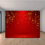 Red confetti celebration Christmas holiday photo booth backdrop Red confetti celebration Christmas holiday photo booth backdrop
